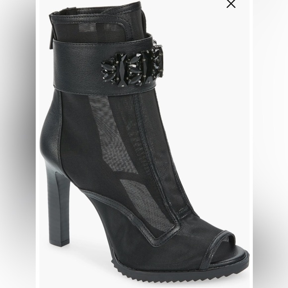 Karl Lagerfeld Shoes - Karl Lagerfeld Paris Blayze Peep Toe Bootie